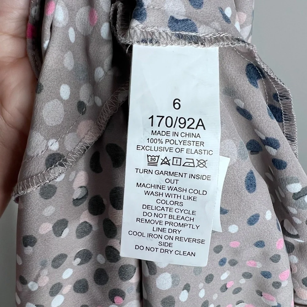 Kate Spade Taupe Soirée Multi Color Dot Shirt Dress 6